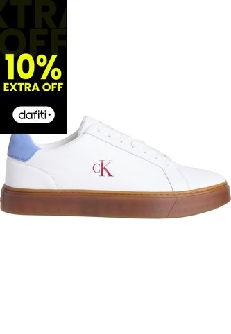 Tenis Blanco Classic De Corte Bajo En Cuero Calvin Klein Calvin Klein