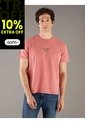 Camiseta Naranja Acid Wash Graphic Crewneck Calvin Klein de Calvin Klein