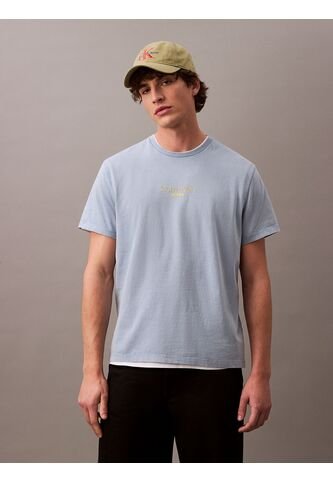 Camiseta Multicolor Acid Wash Graphic Crewneck Calvin Klein Calvin Klein