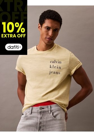Camiseta Amarilla Classic Crewneck Calvin Klein Calvin Klein