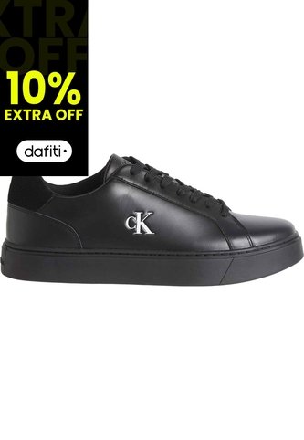 Tenis Negro Classic De Corte Bajo En Cuero Calvin Klein Calvin Klein