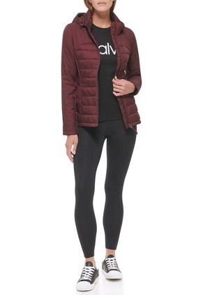 Chaqueta Roja Ligera De Técnica Mixta Calvin Klein