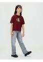 Camiseta Vino Tinto Corta Con Monograma Con Acabado Brillante Calvin Klein de Calvin Klein