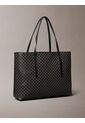 Bolso Negro Tote Pequeño Con Logo Monograma Con Bolsito Calvin Klein de Calvin Klein