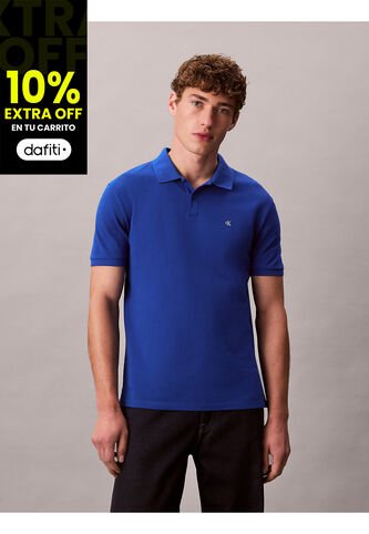 Polo Azul Clásico De Piqué De Algodón Calvin Klein Calvin Klein