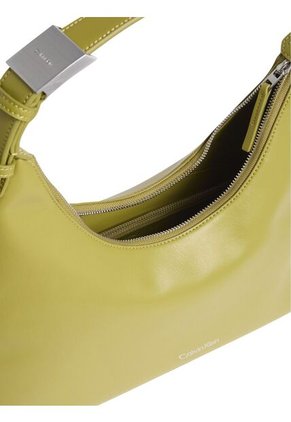 Bolso Verde Hobo Con Mini Logo Grabado Calvin Klein