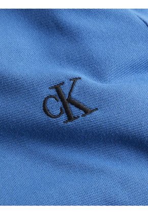 Polo Azul Slim Con Ribete En Contraste Calvin Klein