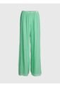 Pantalón Ancho Fruncidos Mujer Verde Calvin Klein de Calvin Klein