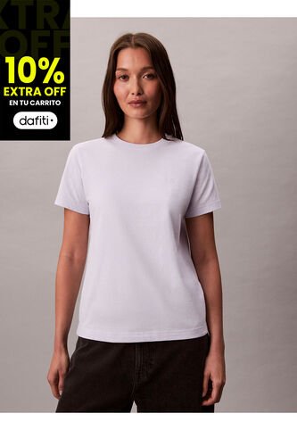 Camiseta Blanca De Algodón Con Logo De Archivo Calvin Klein Calvin Klein