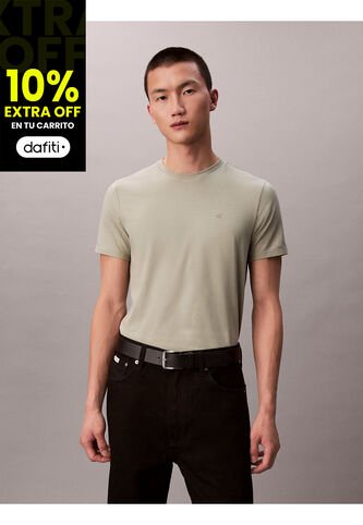 Camiseta Verde Slim De Manga Corta Calvin Klein Calvin Klein
