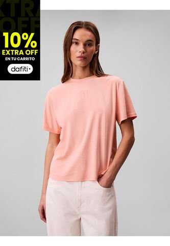 Camiseta Rosada Emblemática De Logo Calvin Klein Calvin Klein
