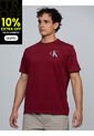 Camiseta Vino Tinto Con Monograma 30s Calvin Klein de Calvin Klein