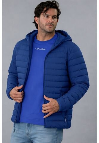 Chaqueta Azul Acolchada Con Capota Calvin Klein Calvin Klein