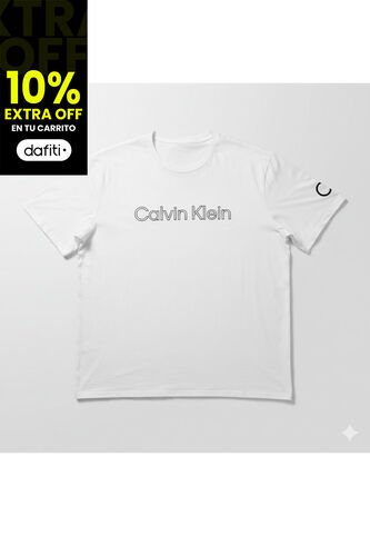 Camiseta Blanca Con Logo Traveling Calvin Klein Calvin Klein