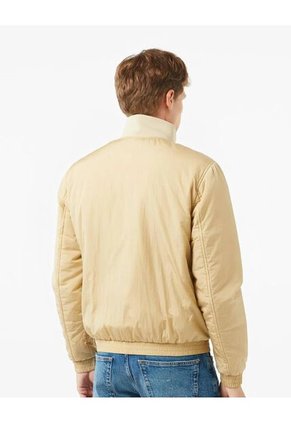 Chaqueta Beige De Nailon Acolchado Con Cremallera Calvin Klein