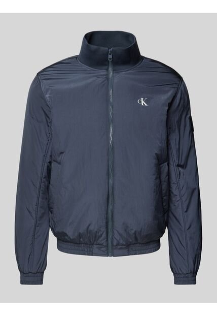 Chaqueta Azul De Nailon Acolchado Con Cremallera Calvin Klein