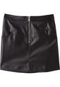 Minifalda De Piel Sintética Negro Calvin Klein de Calvin Klein