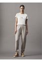 Pantalón Beige De Chándal De Felpa Con Monograma Calvin Klein de Calvin Klein
