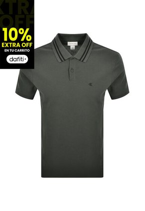 Polo Gris De Piqué Con Ribetes En Contraste Calvin Klein