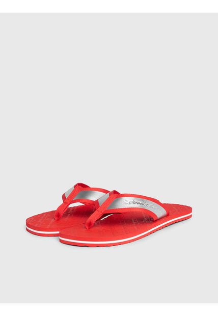 Sandalias Rojas Con Detalles Metálicos Calvin Klein