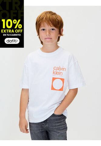 Camiseta Blanca Relaxed Con Estampado City Scene Calvin Klein Calvin Klein