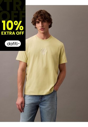 Camiseta Verde Embroidered CK Shield Crewneck Calvin Klein Calvin Klein