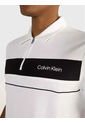 Polo Blanco Standard Con Cremallera Calvin Klein de Calvin Klein