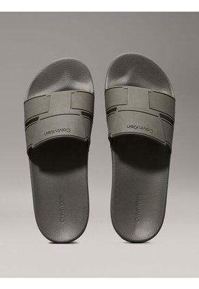 Sandalias Verde Con Logotipo Calvin Klein