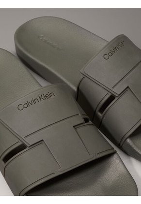 Sandalias Verde Con Logotipo Calvin Klein