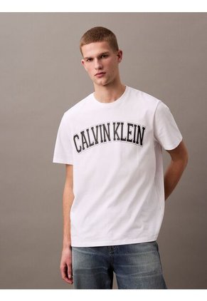 Camiseta Blanca Logo Curve Varsity Calvin Klein