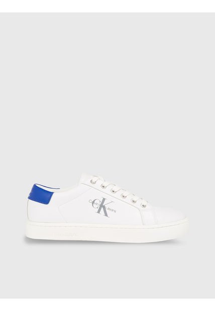 Tenis Blanco Blanco De Cuero Calvin Klein