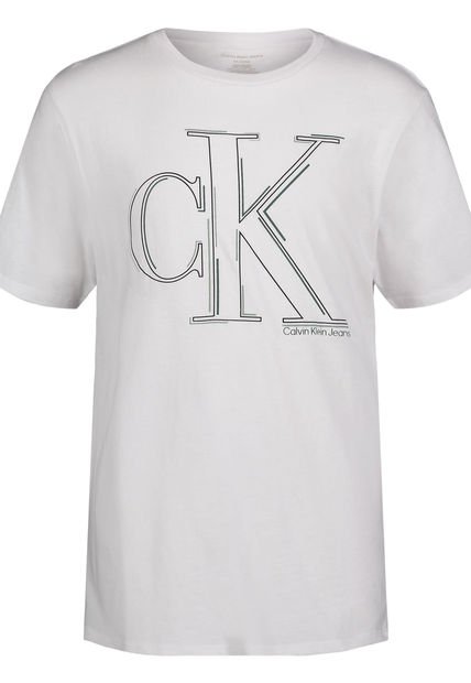 Camiseta Para Niño Manga Corta Blanco Calvin Klein