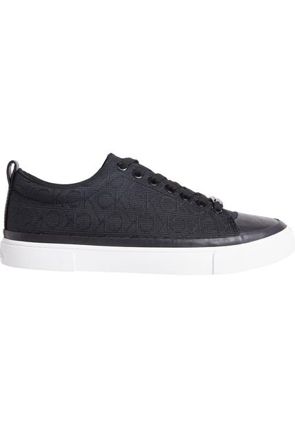 Tenis Negro Negro Reciclados Con Logo Calvin Klein