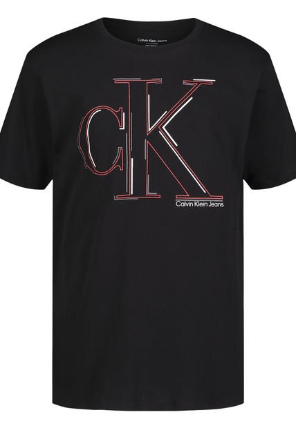 Camiseta Para Niño Manga Corta Negro Calvin Klein