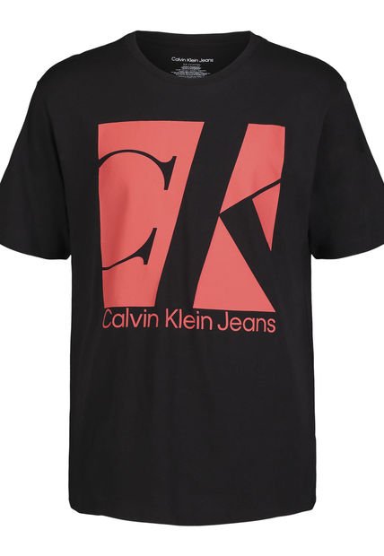 Camiseta Para Niño Manga Corta Negro Calvin Klein