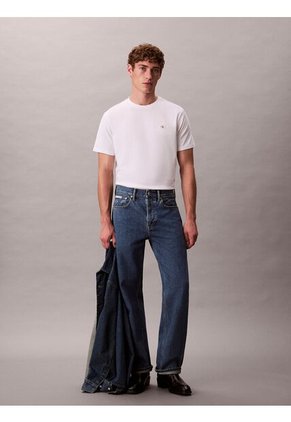 Camiseta Blanca Classic Con Monograma Calvin Klein