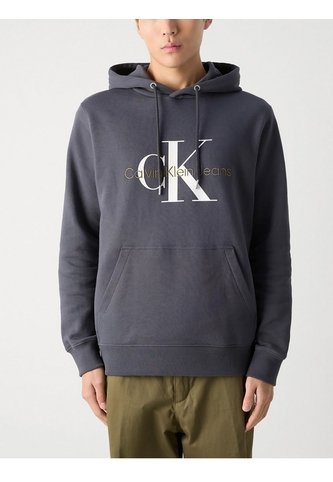 Buzo Negro Con Capota Con Monograma Calvin Klein Calvin Klein