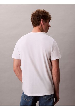 Camiseta Blanca Classic Con Monograma Calvin Klein