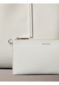 Bolso Blanco Tote Con Logo Monograma Con Bolsito Calvin Klein de Calvin Klein