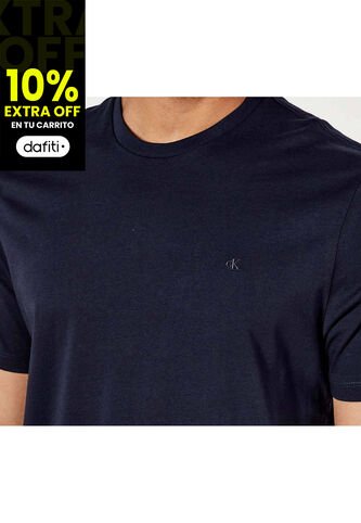 Camiseta Azul Slim De Manga Corta Calvin Klein Calvin Klein