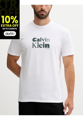 Camiseta Negra Con Estampado Gráfico Redbox Calvin Klein