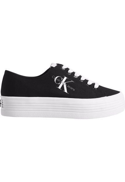 Tenis Negro Negro Casuales Con Plataforma Calvin Klein