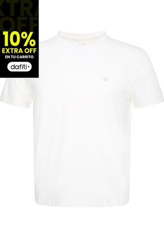 Camiseta Blanca Slim De Manga Corta Calvin Klein Calvin Klein