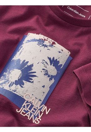 Camiseta Morado Flower Graphic Para Niña Calvin Klein
