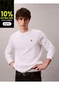 Camiseta Blanca De Manga Larga Con Monograma Calvin Klein de Calvin Klein