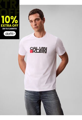 Camiseta Blanca Con Estampado Gráfico Redbox Calvin Klein Calvin Klein