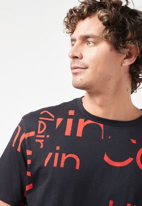 Camiseta Negro-Rojo Calvin Klein