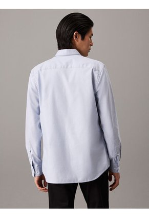 Camisa Azul Oxford Regular Para Hombre Calvin Klein