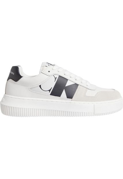 Tenis Blancos De Cuero Con Gamuza Calvin Klein