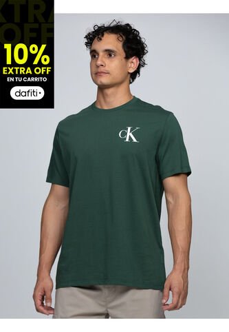 Camiseta Verde Con Monograma 30s Calvin Klein Calvin Klein